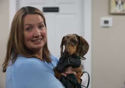 Myra with Doxie Rudy at Class at 2536 Centerville Turnpike S in Chesapeake